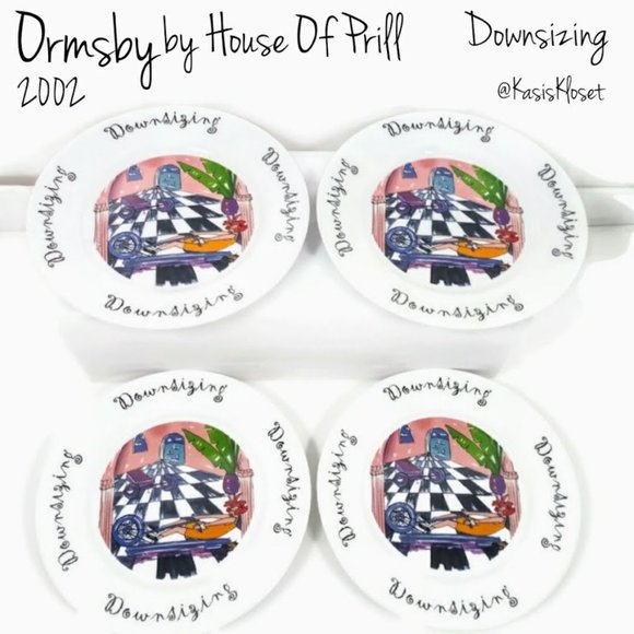 Anne Ormsby House Of Prill 7 1/2" Plates Set Of 4 - Picture 1 of 15